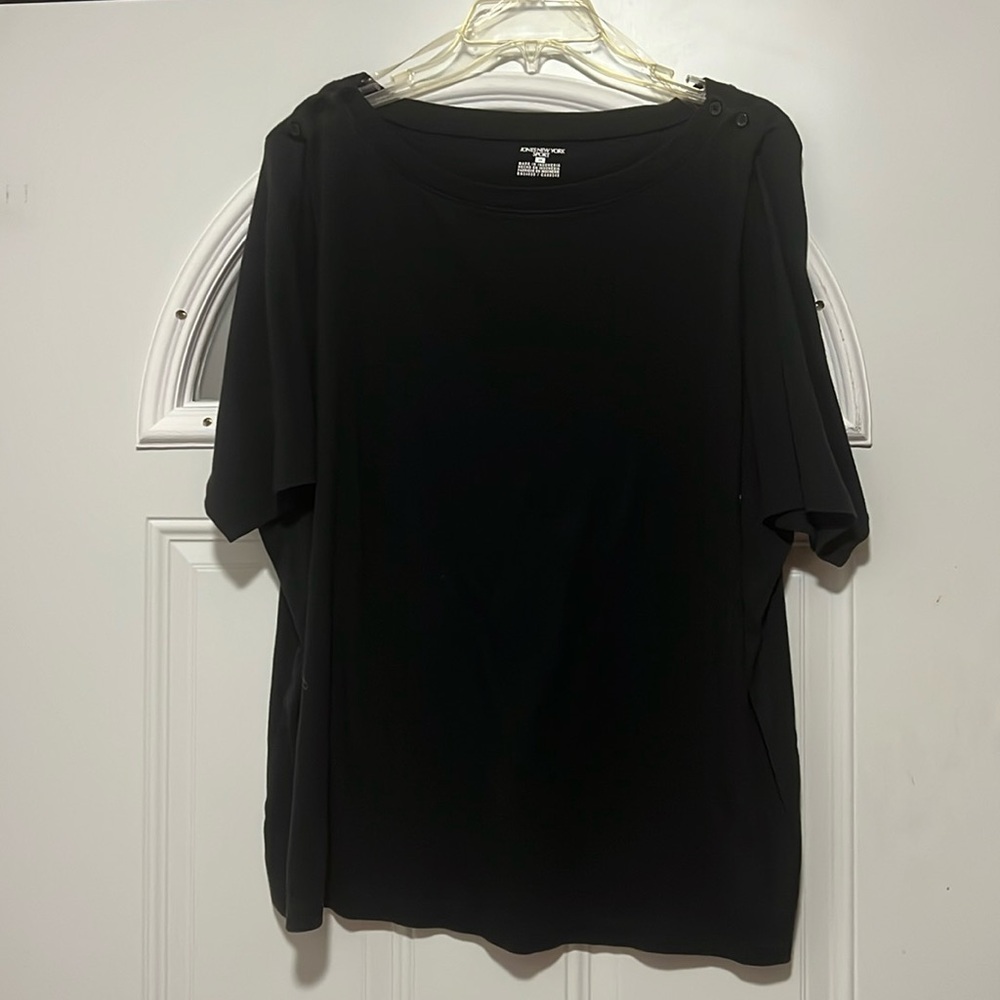 Jones New York Sport Black Tee Size 3X
